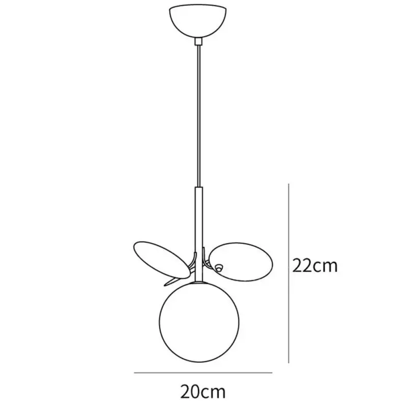 Glass Lampshade Chandelier Personality Art PVC Pendant Lamp tag1