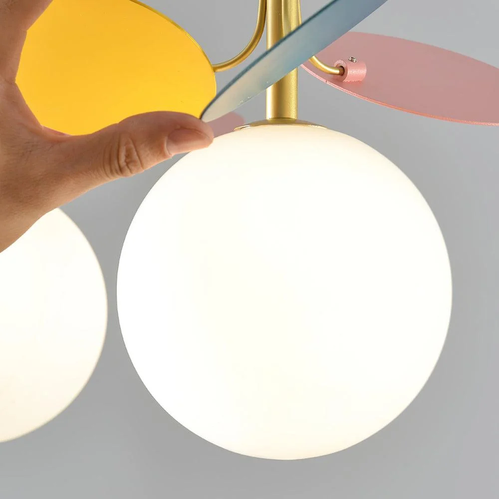 Glass Lampshade Chandelier Personality Art PVC Pendant Lamp -  - #tag1#