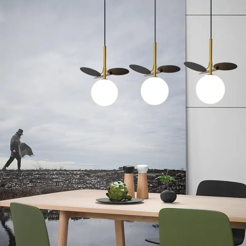 Glass Lampshade Chandelier Personality Art PVC Pendant Lamp tag1
