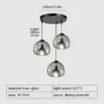 Glass Led Ceiling Chandelier tag1
