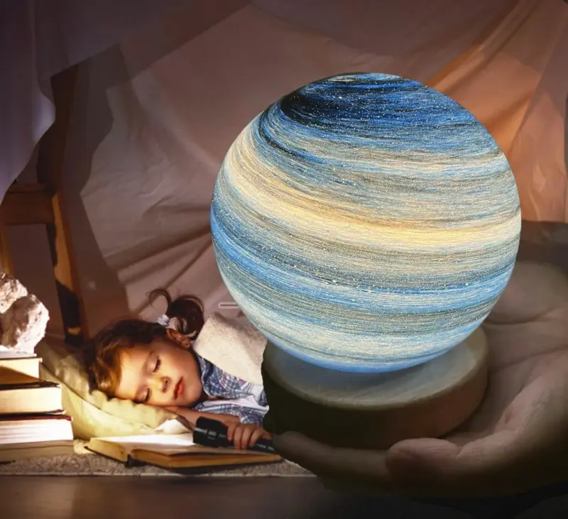 Glass Moon Lamp
