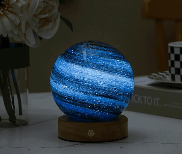 Glass Moon Lamp -