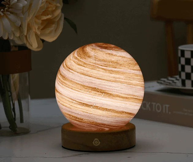 Glass Moon Lamp -