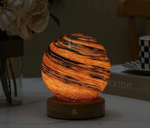 Glass Moon Lamp -