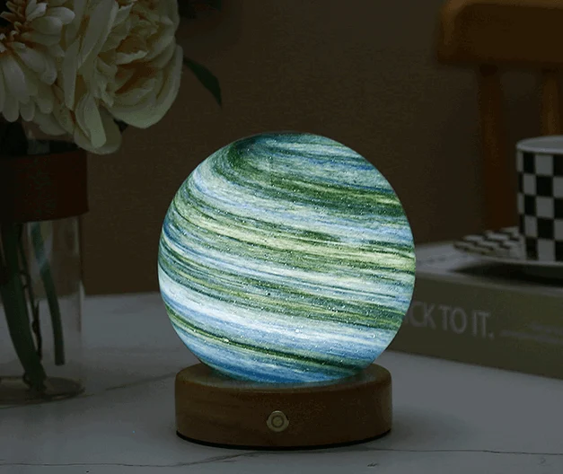 Glass Moon Lamp -