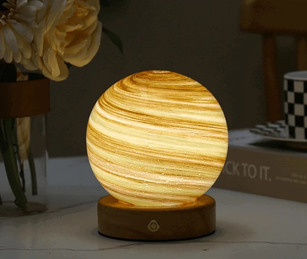 Glass Moon Lamp -