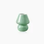 Glass Striped Mushroom Table Lamp