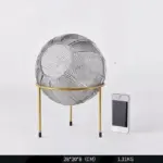 Glass Vase with Metal Base