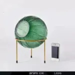 Glass Vase with Metal Base