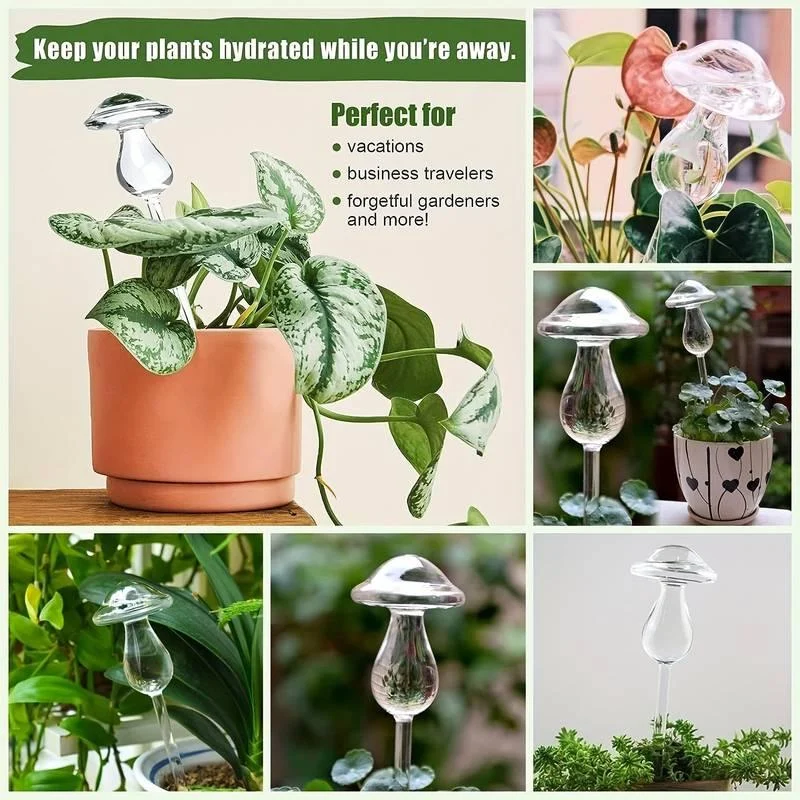 Glass Watering Mushroom -