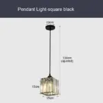 GlinsterLight Elegant K9 Crystal Pendant Lamp tag1