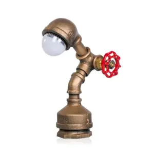 GlowBot - Unique Steampunk Robot Lamp with Brass Construction