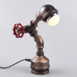 GlowBot Unique Steampunk Robot Lamp with Brass Construction tag1
