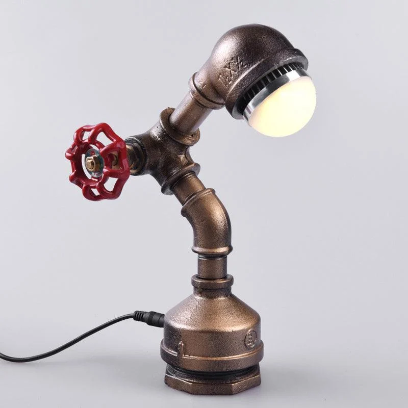 GlowBot - Unique Steampunk Robot Lamp with Brass Construction -  - #tag1#
