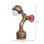 GlowBot Unique Steampunk Robot Lamp with Brass Construction tag1