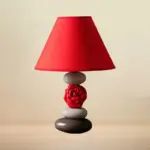 GlowCasa Table Lamp with Conical Fabric Shade tag1