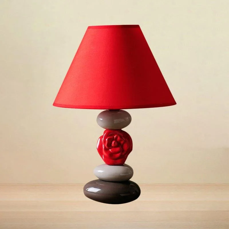 GlowCasa - Table Lamp with Conical Fabric Shade -  - #tag1#