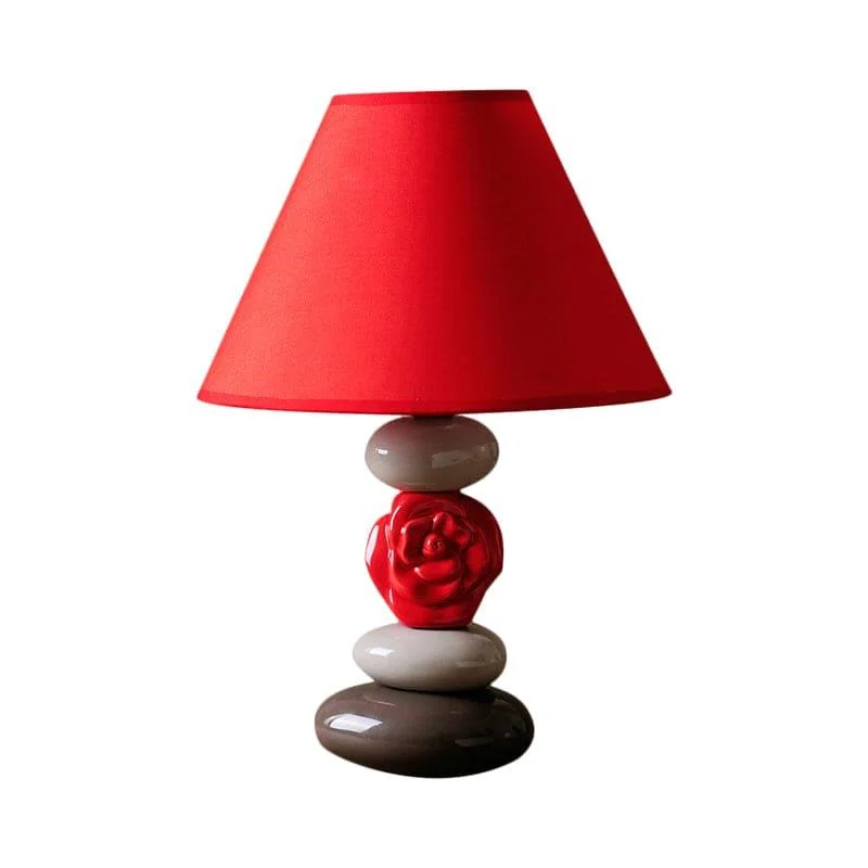 GlowCasa - Table Lamp with Conical Fabric Shade -  - #tag1#