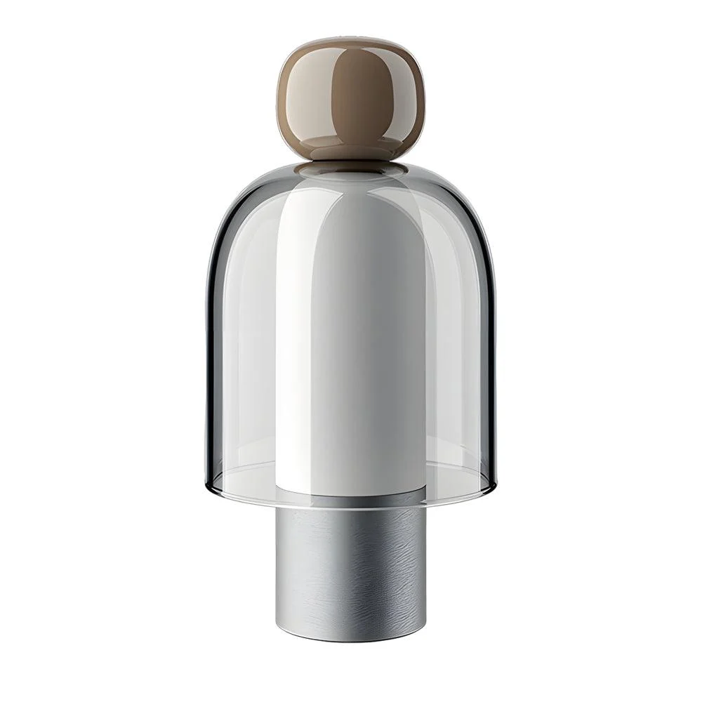 GlowFlow - Glass Rechargeable Table Lamp with LED Dimmer -  - #tag1#