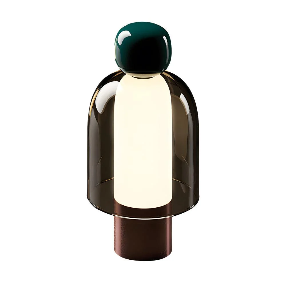 GlowFlow - Glass Rechargeable Table Lamp with LED Dimmer -  - #tag1#