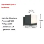 GlowGuard Modern LED wall light for outdoors