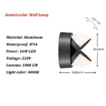 GlowGuard Modern LED wall light for outdoors