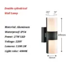 GlowGuard Modern LED wall light for outdoors