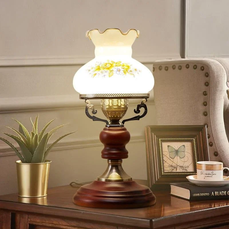 GlowSophie - Deep Red Brown Urn Table Lamp -  - #tag1#