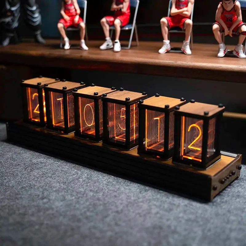 Glow Nixie Tube Wood Digital Clock -