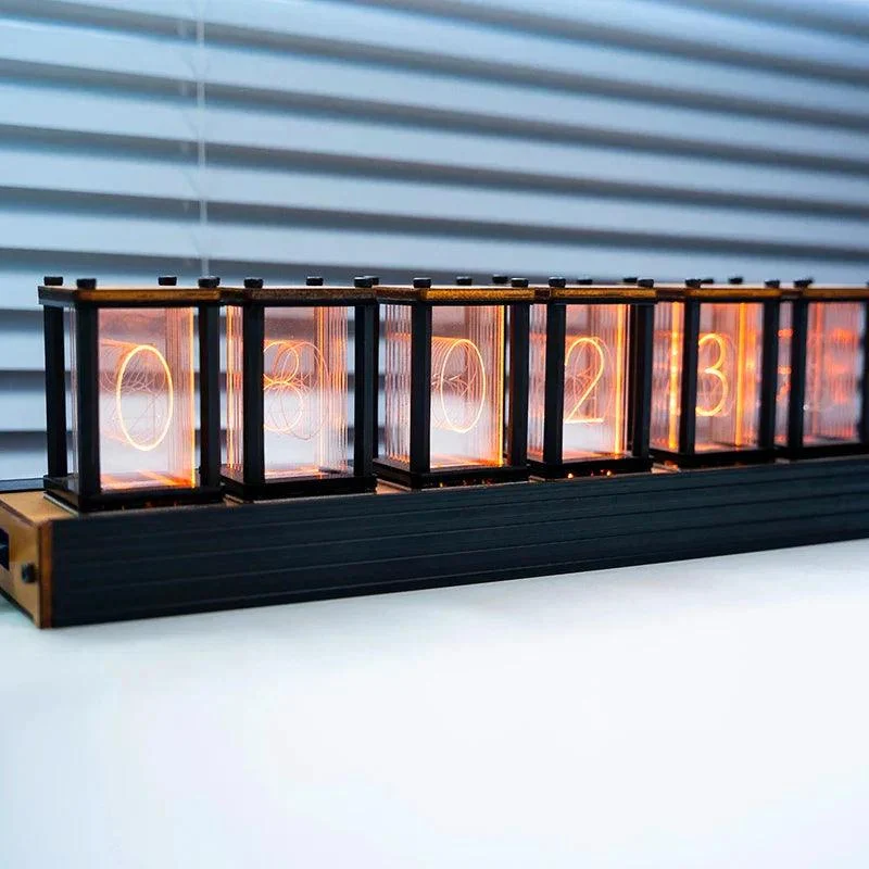 Glow Nixie Tube Wood Digital Clock -