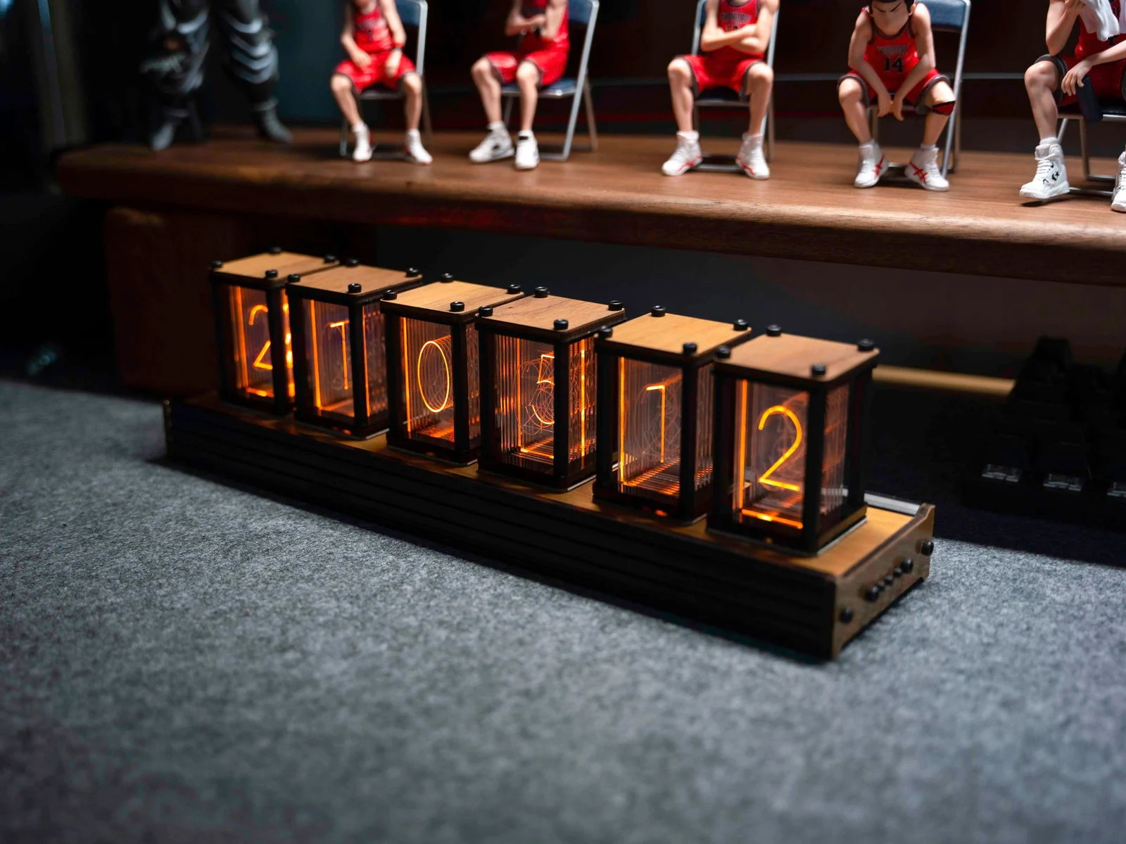 Glow Nixie Tube Wood Digital Clock -