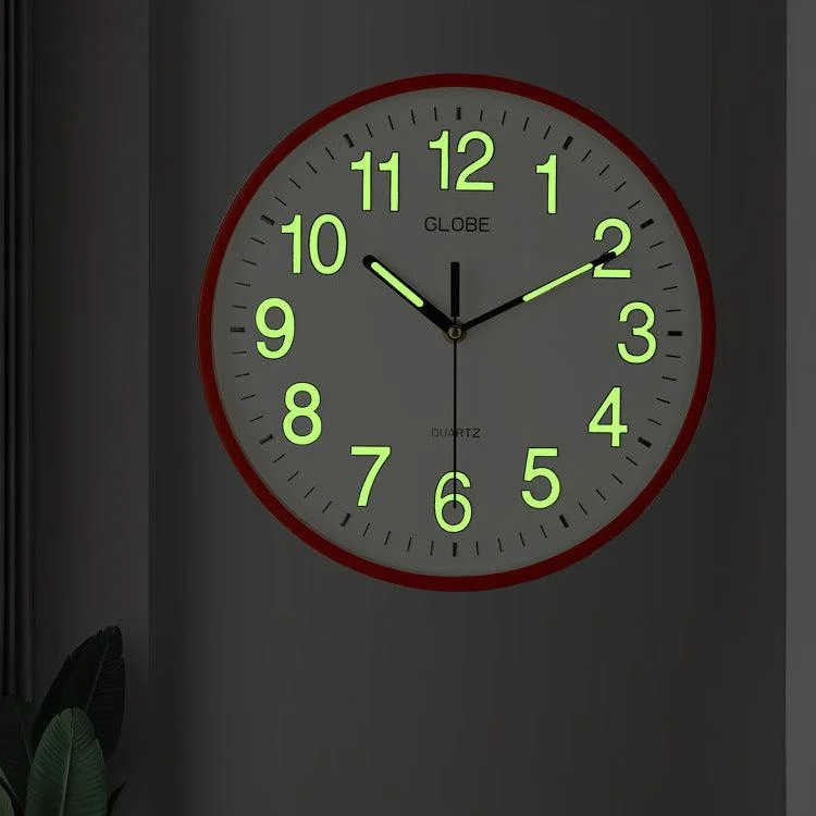 Glow in Dark Luminous Wall Decoration Classroom Clock 12 Inches -