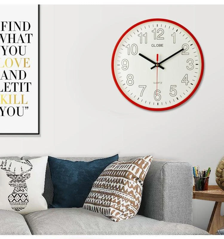Glow in Dark Luminous Wall Decoration Classroom Clock 12 Inches -
