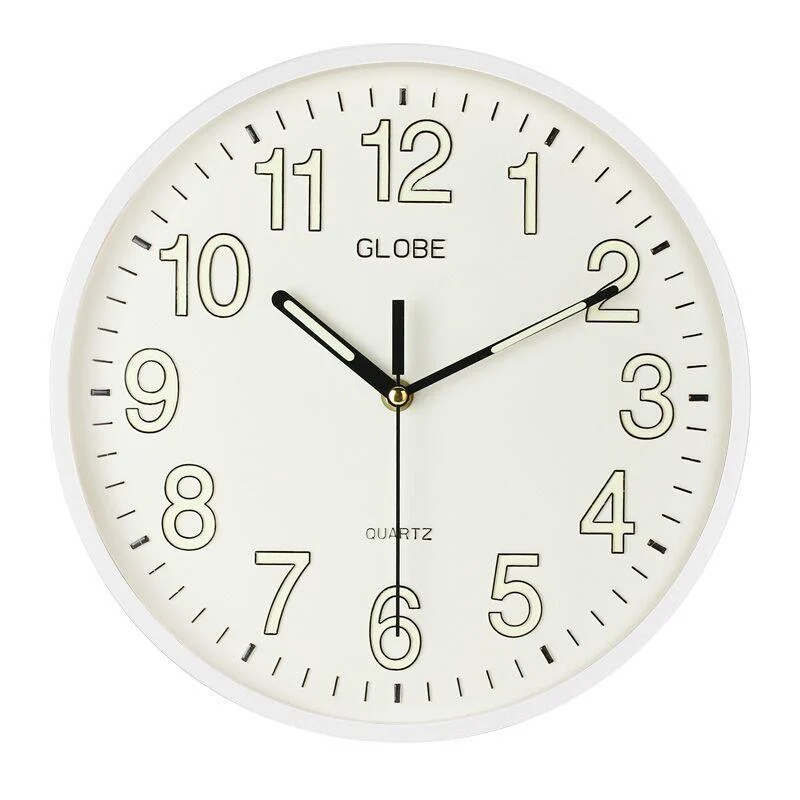 Glow in Dark Luminous Wall Decoration Classroom Clock 12 Inches -