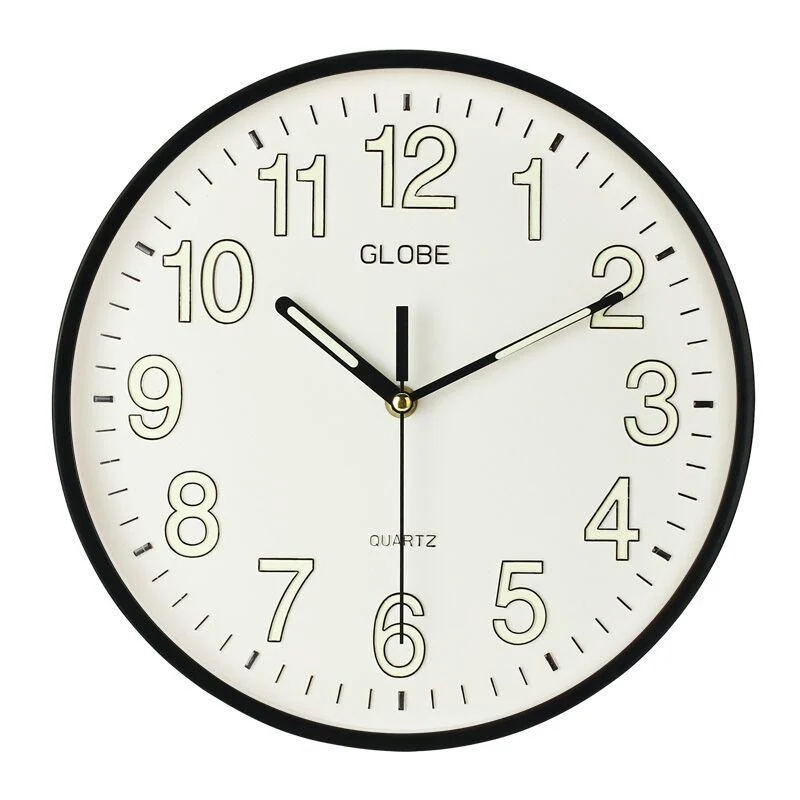 Glow in Dark Luminous Wall Decoration Classroom Clock 12 Inches -