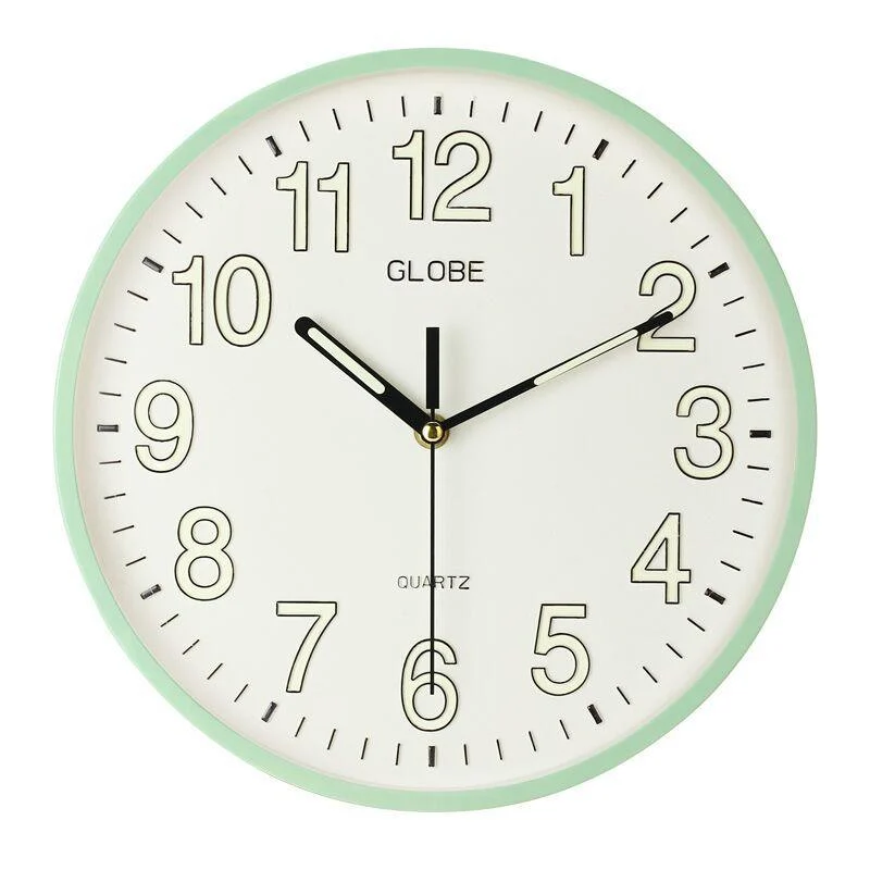 Glow in Dark Luminous Wall Decoration Classroom Clock 12 Inches -