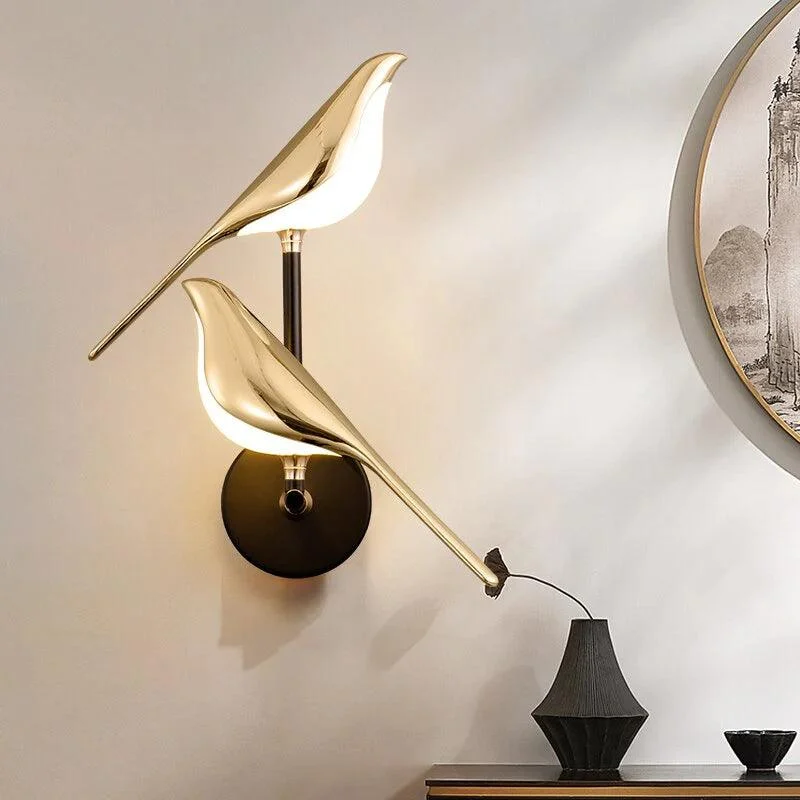 Gold Birds Wall Sconce Light Blackbrdstore 205 1