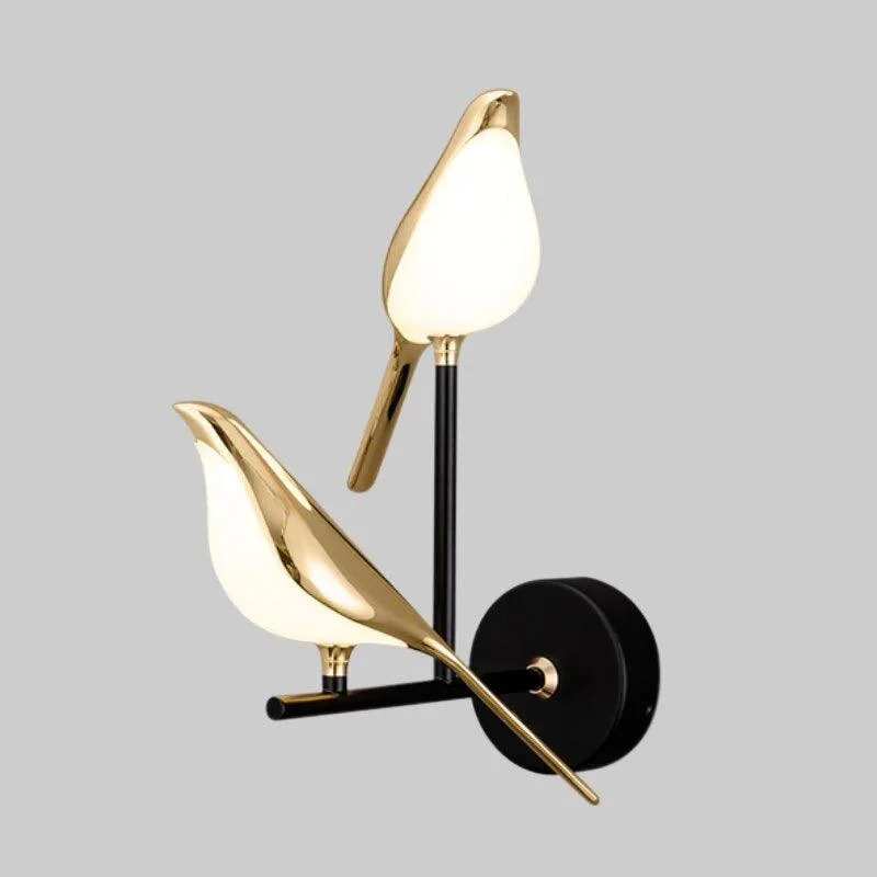 Gold Birds Wall Sconce Light Blackbrdstore 601 1