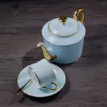 Gold Blue Bone China Coffee Set Luxury Porcelain Noble Tea Set Advanced Pot Cup Ceramic Mug ab58b806 97ce 4b06 839c e42652f865df