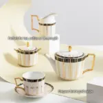 Gold Inlay Bone China Coffee Set Luxury Porcelain Tea Set Advanced Pot Cup Ceramic Mug Sugar cef3c5c5 7445 4b79 94d1 969c3868246b