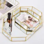 Gold Plated Glass Tray Decorfaure