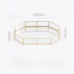 Gold Plated Glass Tray Decorfaure