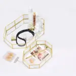 Gold Plated Glass Tray Decorfaure
