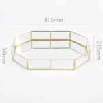 Gold Plated Glass Tray Decorfaure