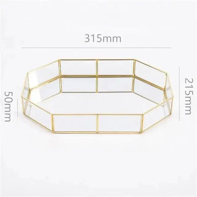 Gold Plated Glass Tray Decorfaure 1685701639