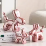 Gold Plated Ceramic Balloon Dog Modern Art