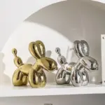 Gold Plated Ceramic Balloon Dog Modern Art