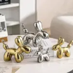 Gold Plated Ceramic Balloon Dog Modern Art