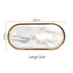 Gold Plating Ceramic Marble Storage Tray Black White Europe Food Fruit Breakfast Oval Plate Jewelry Tray.jpg 640x640 e76b73f5 114a 48a4 9a4e 4d9e5c7e85c1
