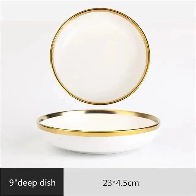 Gold Rim Dinnerware Decorfaure 1685705266